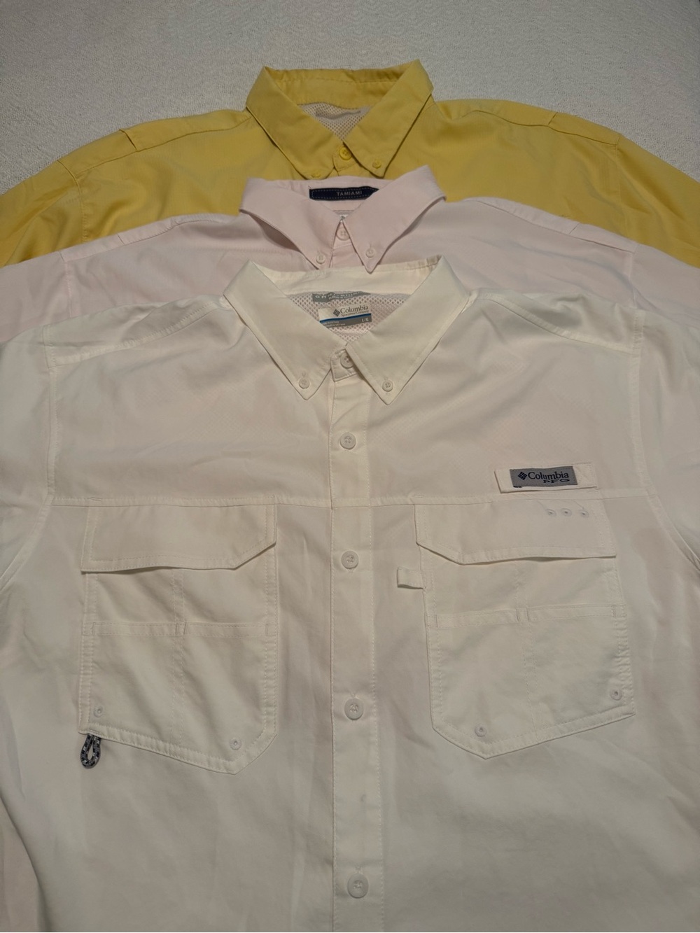 Columbia Men’s Button-Up Fishing Shirts Lot of 3 Large